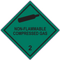 Etikette Gefahrgutklasse 2.2 Gefahrinweis Non-flammable, non-toxic Gas/ Nicht brennbares, ungiftiges Gas