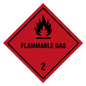 Etikette Gefahrgutklasse 2.1 Gefahrhinweis Flammable Gas/ Brennbares Gas