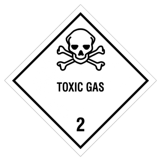 Etikette Gefahrgutklasse 2.3 Gefahrhinweis Toxic Gas/ Giftgas