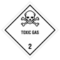 Etikette Gefahrgutklasse 2.3 Gefahrhinweis Toxic Gas/ Giftgas