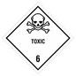 Etikette Gefahrgutklasse 6.1 Gefahrhinweis Toxic/  Giftig