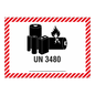 Etikette Lithiumbatterien UN 3480, 105 x 74mm