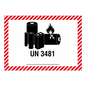 Etikette Lithiumbatterien UN 3481, 105 x 74mm
