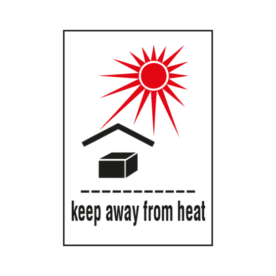 Etikette Keep away from heat