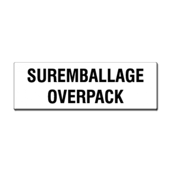 Etikette Gefahrhinweis Umverpackung/ Overpack