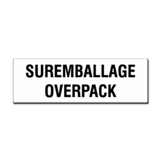 Etikette Gefahrhinweis Umverpackung/ Overpack