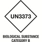 Etikette UN 3373 Gefahrhinweis Biological Substance Cat. B